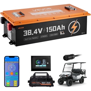 image:imageVEVOR 36V 384V 150AH Lithium Golf Cart Battery with 25A Charger Lifepo4 Battery Kit Builtin 250A BMS with Bluetooth Mobile APP amp Touch Monitor 4000 Cycles for Golf Carts Trolling Motors  Builtin 250A BMS with 25A Charger amp Bluetooth Mobile APP amp Touch Monitor 4000 Cycles for Golf Carts Trolling Motors