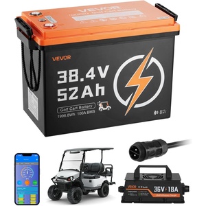 image:imageVEVOR 36V 384V 52AH Lithium Golf Cart Battery with 18A Charger Lifepo4 Battery Kit Builtin 100A BMS 4000 Cycles 2C Discharge Rate Bluetooth amp Mobile APP for Golf Carts Trolling Motors