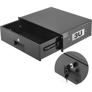 image:imageVEVOR 4U Rack Drawer Lockable Server Cabinet Case 138 Depth Server Rack Mount Drawer for 19 Network EquipmentDJAV Rack or Cabinet Enclosure 50 lbs Max Load with Cable Management Holes3U