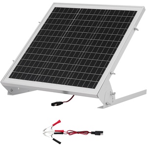 image:imageVEVOR 50W 12V Solar Battery Trickle Charger Maintainer Mono Solar Panel Battery Charger with Upgraded MPPT Controller amp Adjustable Mount Bracket IP65 Waterproof for Car Boat RV Trailer House Roof20W
