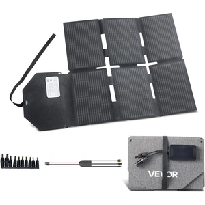 image:imageVEVOR 60W Foldable Solar Panel Charger 16BB NType Monocrystalline Solar Panel 24 Efficiency Lightweight Portable with MC4 Output TypeC USBA amp DC Ports for Power Stations Camping Hiking60W