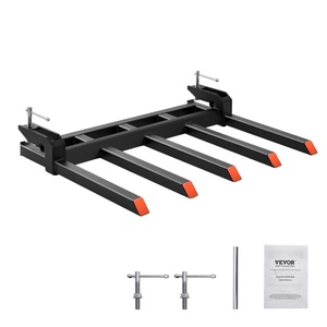 image:imageVEVOR 685 Clamp on Debris Forks for Buckets 7 Fork Tines 4560lbs Load Capacity Heavy Duty Pallet Forks for Tractor Loader Skid Steer Bolt on Bucket Attachments for Removing Yard Waste and Debris48