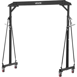 image:imageVEVOR Adjustable Gantry Crane 5000 lbs Capacity Portable Shop Lift Hoist with 10041476 in Height Adjustable Manual Trolley Locking Wheels Steel Construction for Factory Warehouse Auto Repair2200 lbs