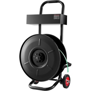 image:imageVEVOR Banding Strapping Cart for PETPPFiber Strapping Coils with 8 or 16 Core Size Heavy Duty Strapping Dispenser Equipped with AntiRetreat Pulleys Upgrade Brake System Spacious TrayNEW8 Core