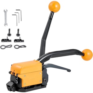 image:imageVEVOR Banding Strapping Kit Heavy Duty A3 Steel Banding Sealer Tool with Adjustable Width Manual Metal Pallet Packaging Strapping Kit for Warehouse Transportation Industrial Bundling Home UseA3 Steel Banding Sealer Tool