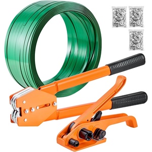 image:imageVEVOR Banding Strapping Kit Heavy Duty Banding Sealer Tool with 1500 ft PET Band 450 Metal Seals 150 Corner Protectors amp Gloves Plastic Pallet Packaging Strapping Kit for WarehouseShippingMoving58 in x 1000 ft