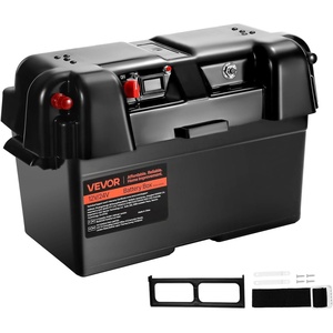 image:imageVEVOR Battery Box Group 2431 Trolling Motor Battery Box 12V24V Marine Batteries Case with PP Shell and Dual Straps Smart Batteries Case Suitable for Trolling Motor MarineRV amp Solar PanelBattery Boxfor Group 2427