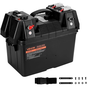 image:imageVEVOR Battery Box Group 2431 Trolling Motor Battery Box 12V24V Marine Batteries Case with PP Shell and Dual Straps Smart Batteries Case Suitable for Trolling Motor MarineRV amp Solar PanelBattery Boxfor Group 2431