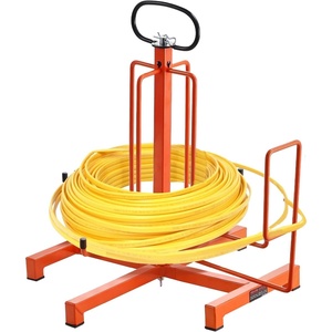 image:imageVEVOR Cable Dispenser Floor or Stud Mounted Wire Spool Rack Portable Wire Rack Dispenser with AntiSlip Metal Handle for Wiring Transport Swivel Eyelet for Electrical Industrial and Retail UseWire Dispenser