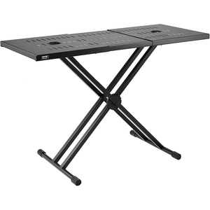 image:imageVEVOR DJ Table Stand 3243 x 18 Portable DJ Laptop and Controller Stand Lightweight DJ Desk DJ Booth Adjustable Height DJ Stand Foldable DoubleX Keyboard Stand amp Tabletop Audio Mixer StandDJ Table Expand