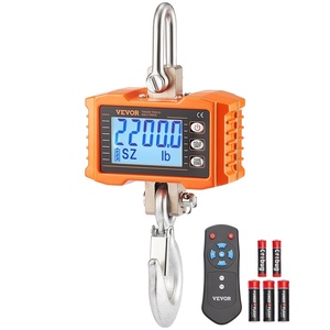 image:imageVEVOR Digital Crane Scale 4400 lbs2000 kg Max Capacity Heavy Duty Industrial Hanging Scale with Cast Aluminum Case amp LCD Display 1 lbs Division amp 3 Unit Switch Remote Control for Garage Factory2200BLS
