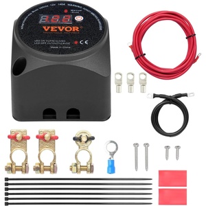 image:imageVEVOR Dual Battery Isolator Kit 12V 300 Amp 20 ft 2AWG Manual and Automatic VSR Voltage Sensitive Relay with Voltmeter LCD Screen Smart Battery Isolator Compatible with Lithium Batteries for UTV140 AMP Kit