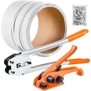 image:imageVEVOR Electric Strapping Machine for 039075 PP PET Straps Portable Electric Banding Tool with Digital Display 2 x 4000mAh Battery Powered Automatic Strapping Tool for Packaging Box Pallet330 ft x 12 in