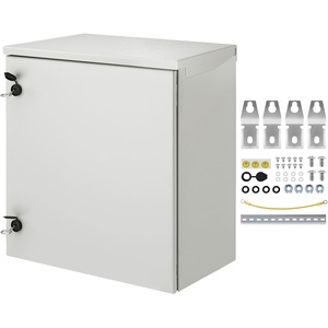 image:imageVEVOR Electrical Enclosure 24 x 24 x 12 NEMA 4 Outdoor Enclosure IP65 Waterproof amp Dustproof ColdRolled Carbon Steel Hinged Junction Box for Outdoor Indoor Use with Rain Hood24 x 24 x 12