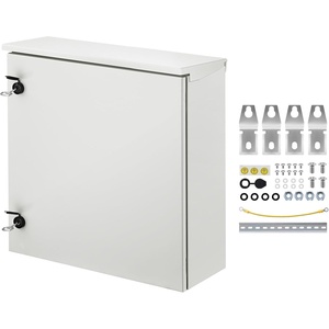 image:imageVEVOR Electrical Enclosure 24 x 24 x 12 NEMA 4 Outdoor Enclosure IP65 Waterproof amp Dustproof ColdRolled Carbon Steel Hinged Junction Box for Outdoor Indoor Use with Rain Hood24 x 24 x 8