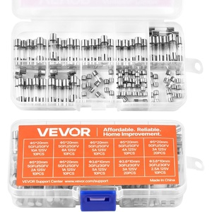 image:imageVEVOR FastBlow Glass Fuses Assortment Kit 120 Pcs 125 Volt 5 x 20 mm 1A 2A 3A 4A 5A 8A 10A 36 x 10 mm 25A 3A 5A Tube Fuses Suitable for Electrical Boxes LED Strips Electronics Appliances
