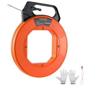 image:imageVEVOR Fish Tape 240foot 18inch Steel Wire Puller with Optimized Housing and Handle EasytoUse Cable Puller Tool Flexible Wire Fishing Tools for Walls and Electrical Conduit NonConductive100 ft  316inch