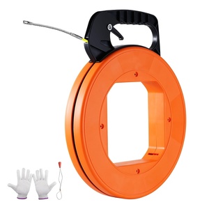 image:imageVEVOR Fish Tape 240foot 18inch Steel Wire Puller with Optimized Housing and Handle EasytoUse Cable Puller Tool Flexible Wire Fishing Tools for Walls and Electrical Conduit NonConductive200 ft  316inch