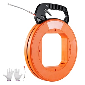 image:imageVEVOR Fish Tape 240foot 18inch Steel Wire Puller with Optimized Housing and Handle EasytoUse Cable Puller Tool Flexible Wire Fishing Tools for Walls and Electrical Conduit NonConductive100foot  14inch