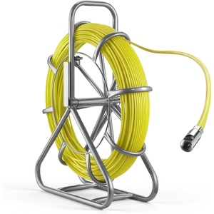 image:imageVEVOR Fish Tape Fiberglass 328FT 63MM Duct Rodder Fishtape Wire Puller with Stand 14Inch Cable Running Rod Marked Every 5 Feet Fishing Tools for Walls and Electrical Conduit NonConductive328ft