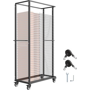 image:imageVEVOR Folding Chair Rack 400 LBS Capacity HeavyDuty Chair Cart for 5 Tables14 Chairs Chair Storage Dolly Chair Holder wSwivel Casters and Locking Wheelsfor Party EventHotel Matte Black500 LBS