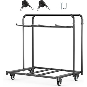 image:imageVEVOR Folding Chair Rack 400 LBS Capacity HeavyDuty Chair Cart for 5 Tables14 Chairs Chair Storage Dolly Chair Holder wSwivel Casters and Locking Wheelsfor Party EventHotel Matte Black400 LBS