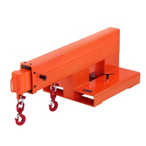 image:imageVEVOR Forklift Jib Boom Crane 5500 lbs Capacity Forklift Mobile Crane Lifting Hoist with 2 Hooks Manual Telescopic 472735 in Boom Attachment Towing Handling Equipment for Warehouse amp Factories5500 LBS