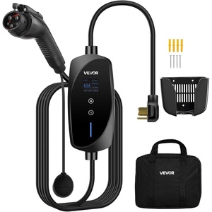 image:imageVEVOR Level 2 Tesla Charger 32 Amp Adjustable Current 240V Portable Home Electric Car EV Charger with 25 ft Charging Cable NEMA 1450P Plug LCD Display NACS Connector for Tesla Model YX3S40 Amp