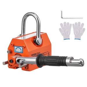 image:imageVEVOR Magnetic Lid Lifter Dolly 1320 lbs Pulling Capacity Steel Dolly with Heavy Duty Magnet Lift and 2 Wheels Adjustable Handle N42 Neodymium Foldable and Portable for Lifting Manhole Covers220 lbs100 kg Magnetic Lifter