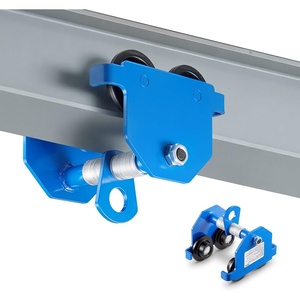 image:imageVEVOR Manual Trolley 1100 lbs05 Ton Capacity Push Beam Trolley with Dual Wheels Adjustable for IBeam Flange Width 21 to 55 Heavy Duty Carbon Steel Garage Hoist for Straight amp Curved I Beam
