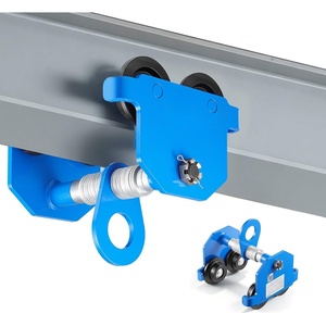 image:imageVEVOR Manual Trolley 2200 lbs1 Ton Load Capacity Push Beam Trolley with Dual Wheels Adjustable for IBeam Flange Width 24 to 7 Heavy Duty Carbon Steel Garage Hoist for Straight amp Curved I Beam
