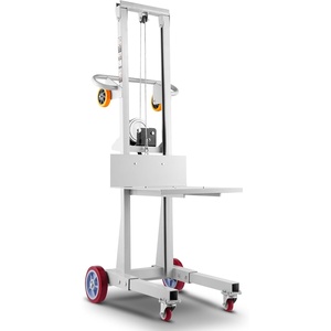 image:imageVEVOR Material Lift Winch Stacker 400 lbs Capacity Pallet Truck Dolly 511 in Max Lifting Height Manual Winch Stacker Multifunctional Manual Pallet Truck Stacker with Wheels and Adjustable Plate400lbs