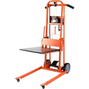 image:imageVEVOR Material Lift Winch Stacker 551 lbs Capacity Heavy Duty Pallet Truck Dolly with Adjustable Forks amp 6Wheel System 70 inch Max Lifting Height Industrial Manual Pallet Truck Dolly330 lbs