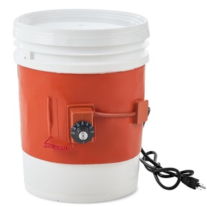 image:imageVEVOR Metal Drum Heater 1200 Watt 5 Width Pail Heating Band for 55 Gallon Barrel 86302 Adjustable Thermostat High Efficiency Silicone Grease Keg Heater Tested to UL 499 Standard FCC ListedFits 5 Gallon