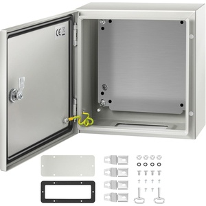 image:imageVEVOR NEMA Steel Enclosure 12 x 12 x 8 NEMA 4X Steel Electrical BoxIP66 Waterproof amp DustproofOutdoorIndoor Electrical Junction Boxwith Mounting Plate12 x 12 x 6