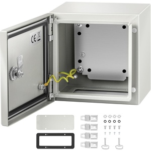 image:imageVEVOR NEMA Steel Enclosure 12 x 12 x 8 NEMA 4X Steel Electrical BoxIP66 Waterproof amp DustproofOutdoorIndoor Electrical Junction Boxwith Mounting Plate8 x 8 x 6