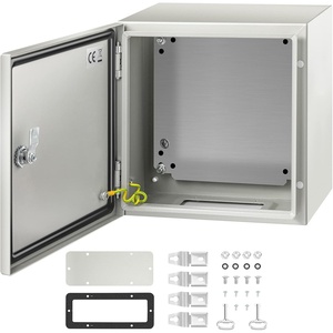 image:imageVEVOR NEMA Steel Enclosure 12 x 12 x 8 NEMA 4X Steel Electrical BoxIP66 Waterproof amp DustproofOutdoorIndoor Electrical Junction Boxwith Mounting Plate12 x 12 x 8