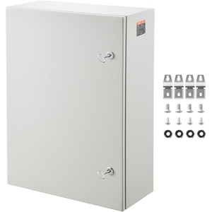 image:imageVEVOR NEMA Steel Enclosure 24 x 24 x 12 NEMA 4X Steel Electrical Box IP66 Waterproof amp Dustproof OutdoorIndoor Electrical Junction Box with Mounting Plate28 x 20 x 10