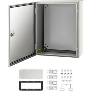 image:imageVEVOR NEMA Steel Enclosure 24 x 24 x 12 NEMA 4X Steel Electrical Box IP66 Waterproof amp Dustproof OutdoorIndoor Electrical Junction Box with Mounting Plate20 x 16 x 8