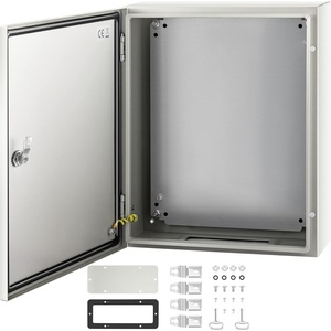 image:imageVEVOR NEMA Steel Enclosure 24 x 24 x 12 NEMA 4X Steel Electrical Box IP66 Waterproof amp Dustproof OutdoorIndoor Electrical Junction Box with Mounting Plate20 x 16 x 6