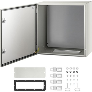 image:imageVEVOR NEMA Steel Enclosure 24 x 24 x 12 NEMA 4X Steel Electrical Box IP66 Waterproof amp Dustproof OutdoorIndoor Electrical Junction Box with Mounting Plate24 x 24 x 12