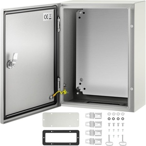 image:imageVEVOR NEMA Steel Enclosure 24 x 24 x 12 NEMA 4X Steel Electrical Box IP66 Waterproof amp Dustproof OutdoorIndoor Electrical Junction Box with Mounting Plate16 x 12 x 6