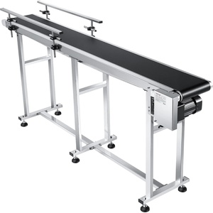 image:imageVEVOR PVC Belt Conveyor 47x 78 Electric PVC Conveyor 110V Adjustable Automatic Speed Conveyor Machine with Double Guardrail in Stainless Steel Industrial Transport Equipment71x 78