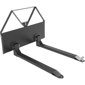 image:imageVEVOR Skid Steer Pallet Forks 2600 lbs Rated Capacity Pallet Fork Frame Attachment with 48inch Pallet Forks Blades 178 inch Ball Hitch Receiver Quick Tach Connection for Skid Steers Tractors