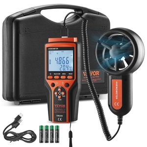 image:imageVEVOR Split Handheld Anemometer 14140 Digital Wind Speed CFM Meter Gauge with LED Backlight Screen Measures Wind Velocity Temperature Air Flow for Sailing Surfing Flying HVAC