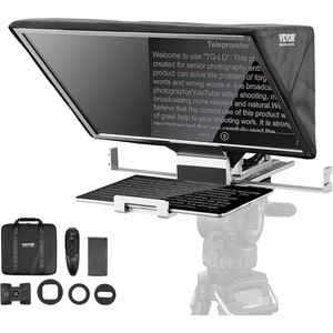 image:imageVEVOR Teleprompter 8 Desktop Prompter with Adjustable Spectroscope Remote Control for YouTube Twitch Zoom Supports DSLRWebcamSmartphone for Video RecordingLive StreamingMirror Size16 Inch