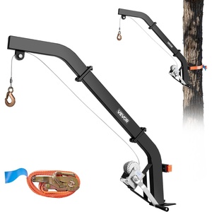 image:imageVEVOR Tree Mounted Deer Hoist 353 lbs Load Capacity Hunting Game Hoist Winch Lift with Ratchet Strap Heavy Duty Deer Hanger for Skinning Cleaning Hanging Feed and Field Dressing Black353 lbs