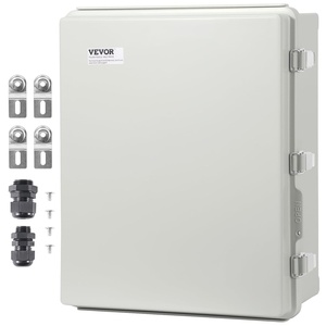 image:imageVEVOR WeatherResistant Junction Box Dimensions 1693x1299x709 inches Crafted from ABS Plastic with a Secure Hinged Lid and Stainless Steel Lock IP67 Rated for Ultimate Dust and Water Protect2087x1692x787