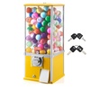 image:imageVEVOR Gumball Machine for Kids 17H Home Candy Vending Machine PC Gumball Dispenser Bubble Gum Machine for Game Stores Coin Operated Gumball Bank for Toy Capsules Bouncy Balls Candy RedYellow