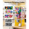 image:imageVEVOR Gumball Machine for Kids 17H Home Candy Vending Machine PC Gumball Dispenser Bubble Gum Machine for Game Stores Coin Operated Gumball Bank for Toy Capsules Bouncy Balls Candy RedYellow